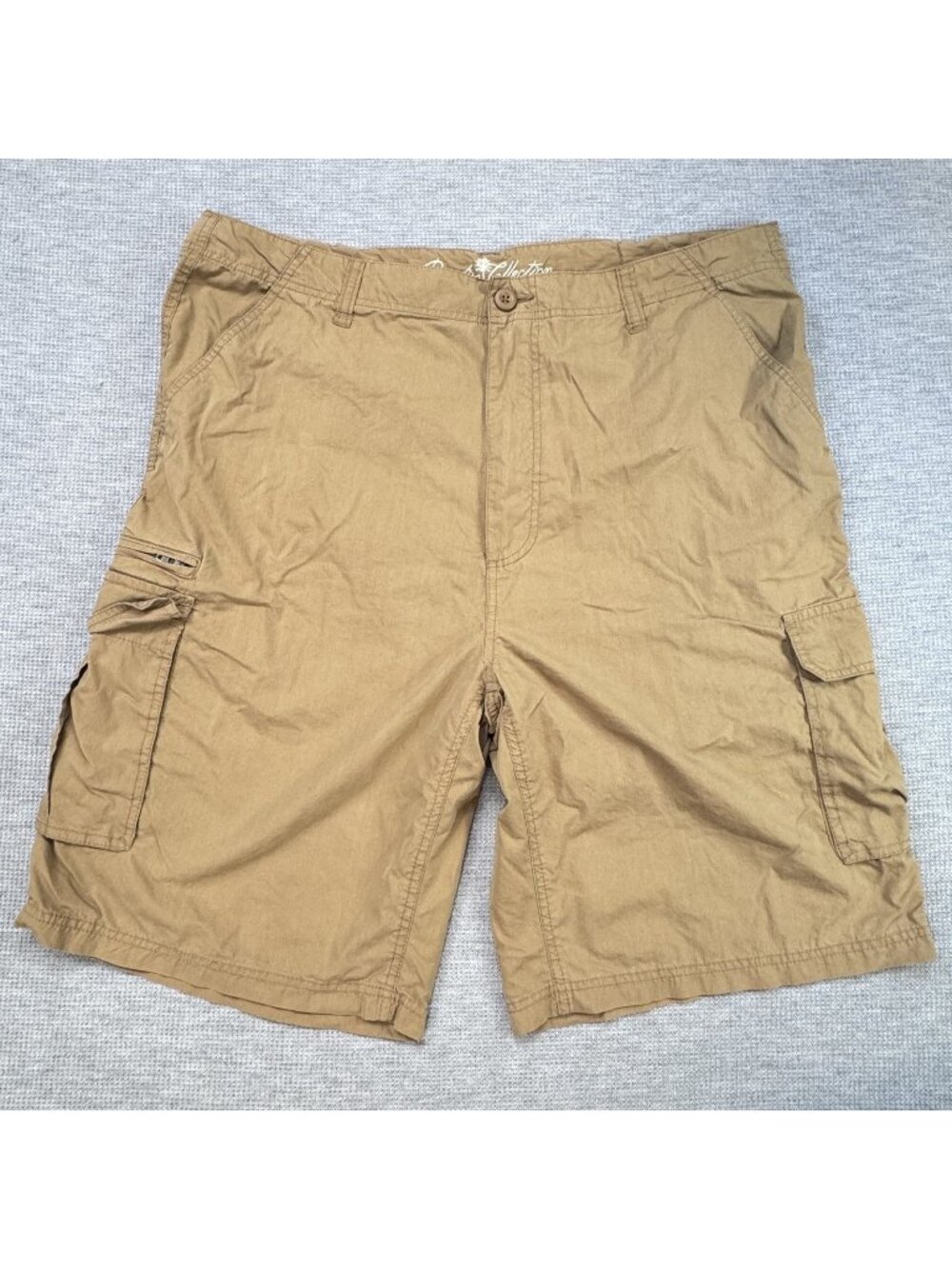 Paradise Collection Cargo Shorts Mens Size 42 Khaki Canvas Utility Work Pockets
